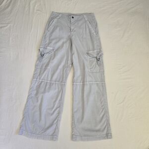 American Eagle Super High Rise Baggy Wide Leg Cargo Pants Lightweight Washed 6